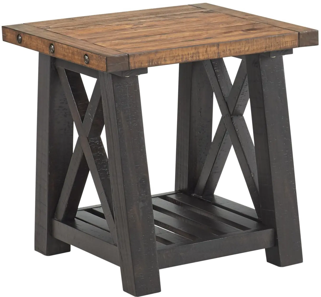 Bolton Black and Natural End Table