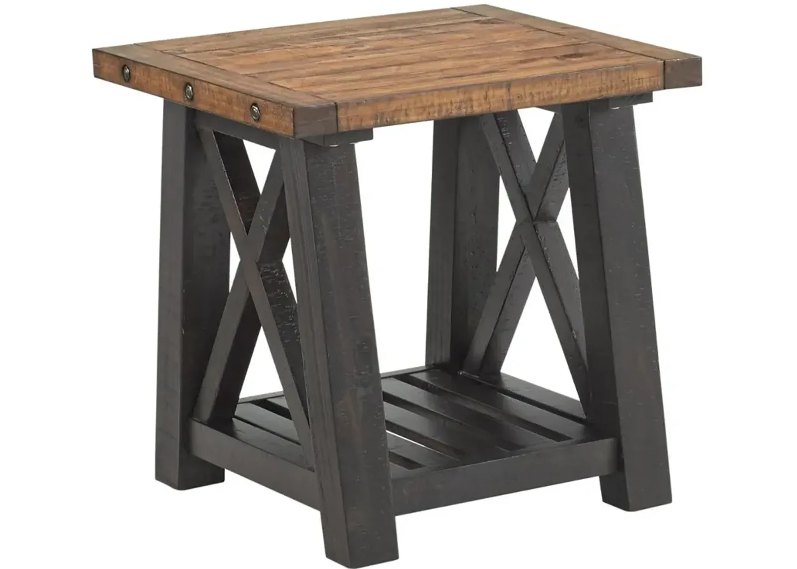 Bolton Black and Natural End Table