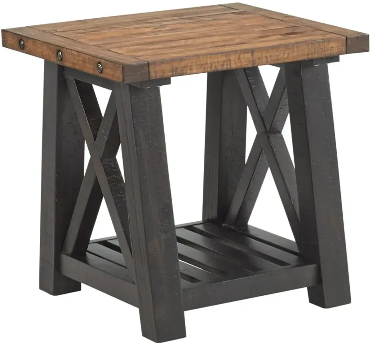 Bolton Black and Natural End Table