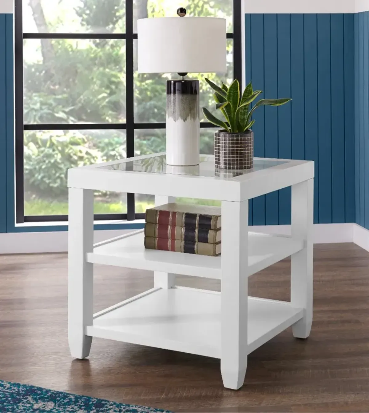 Cordero White End Table