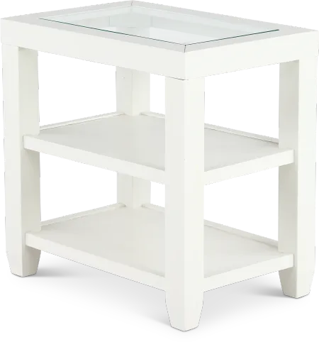 Cordero White Chairside Table