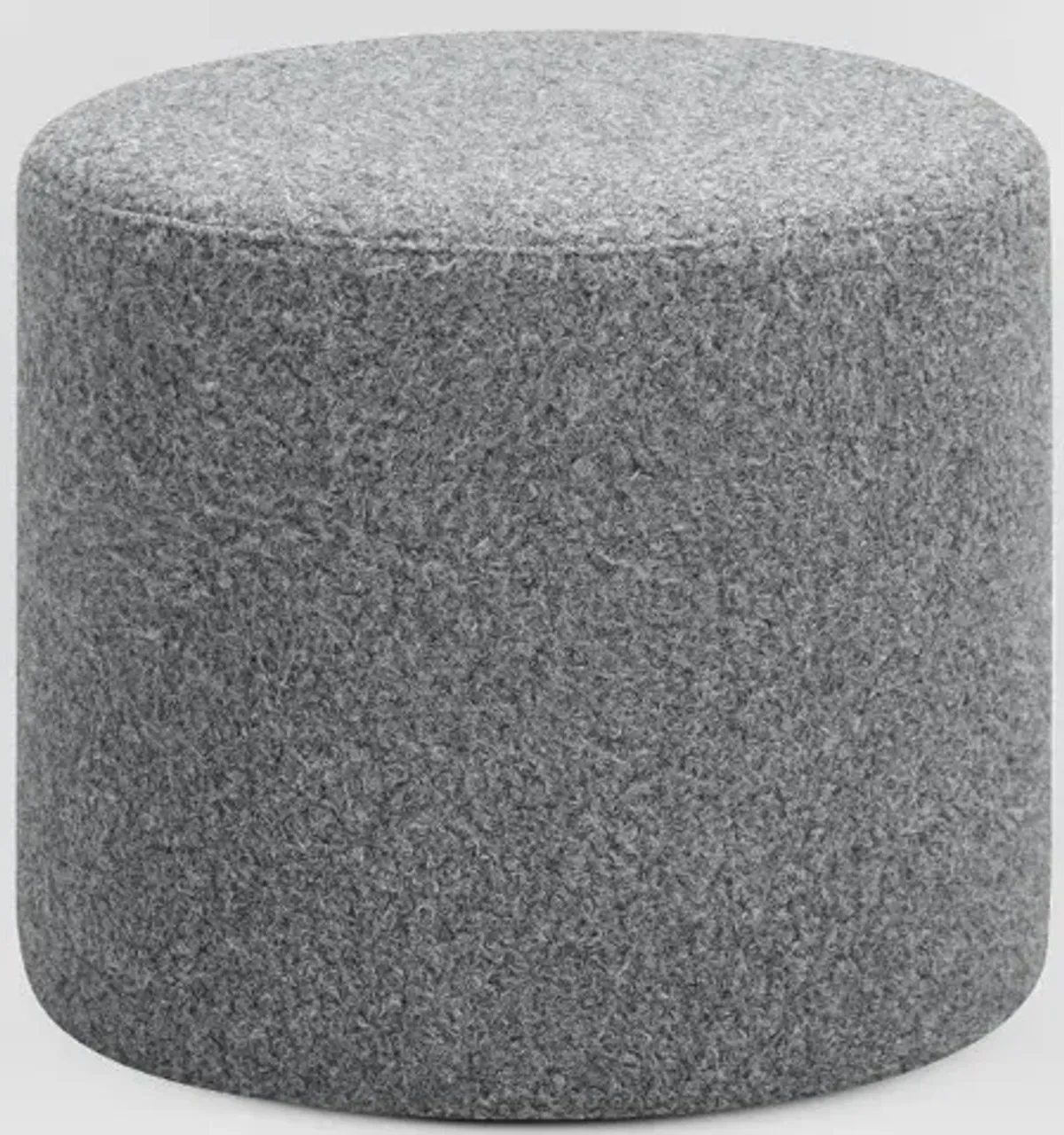 Garret Gray Round Ottoman