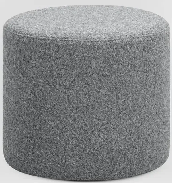 Garret Gray Round Ottoman