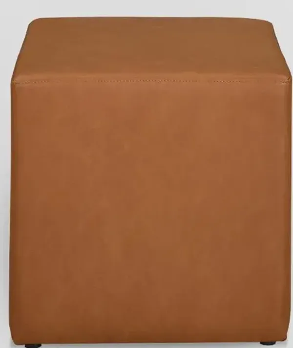 Grady Caramel Square Ottoman