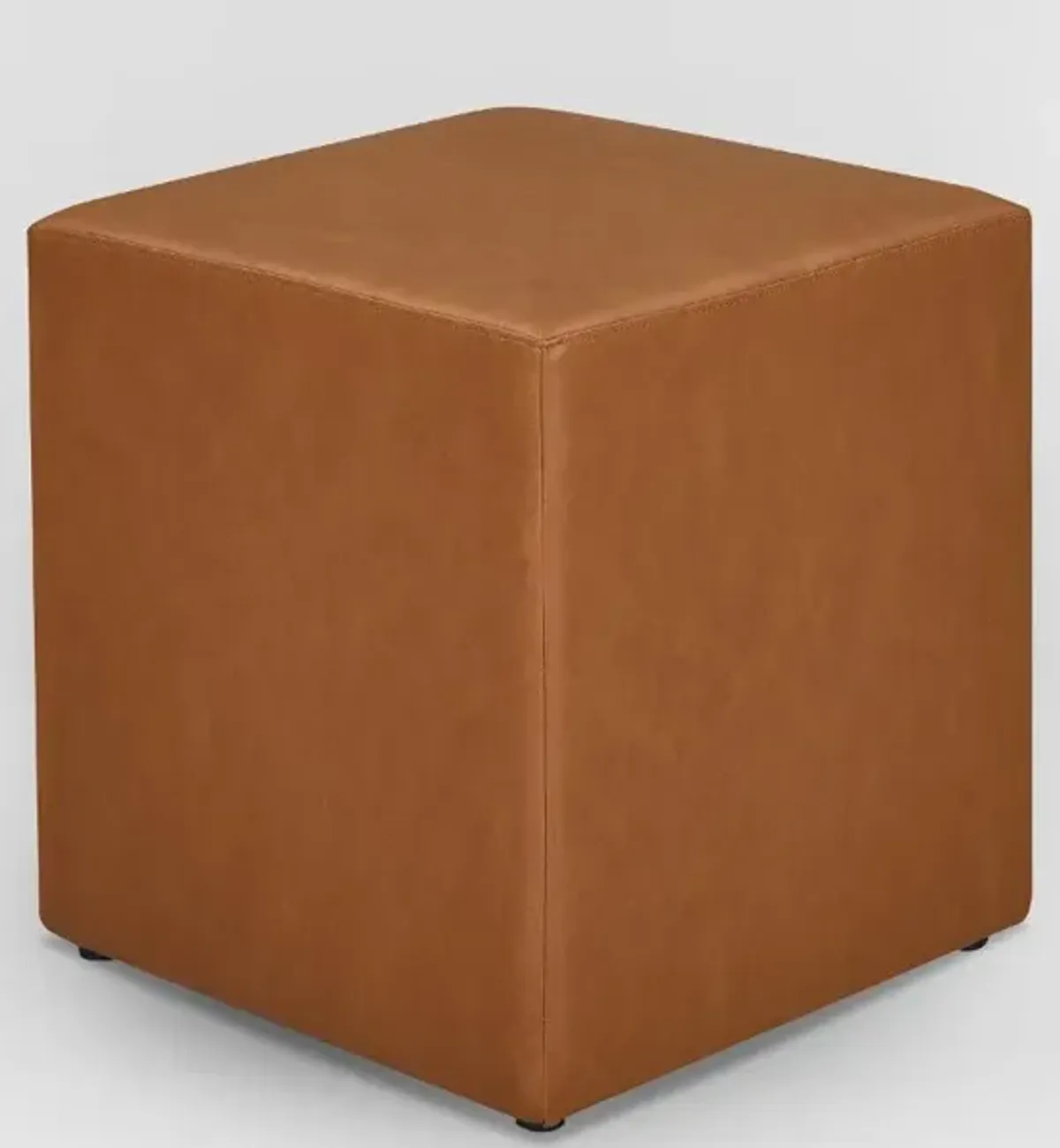 Grady Caramel Square Ottoman