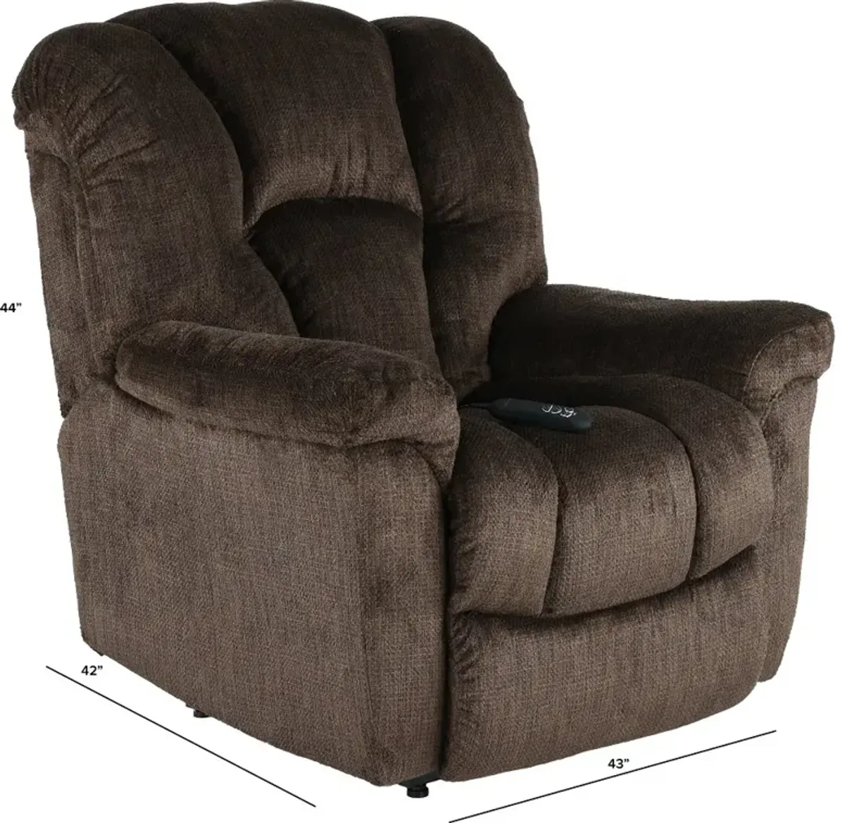 Equalizer Fudge Dark Brown Power Lift Recliner