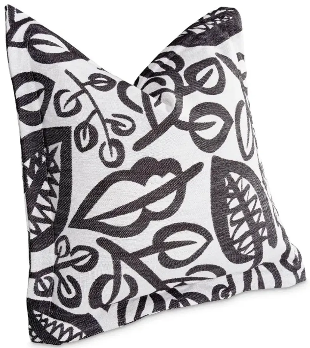 Uptown Downtown Black and Whtie Accent Pillow