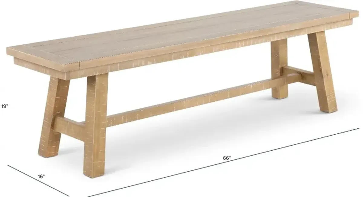 Beach House Natural Dining Bench