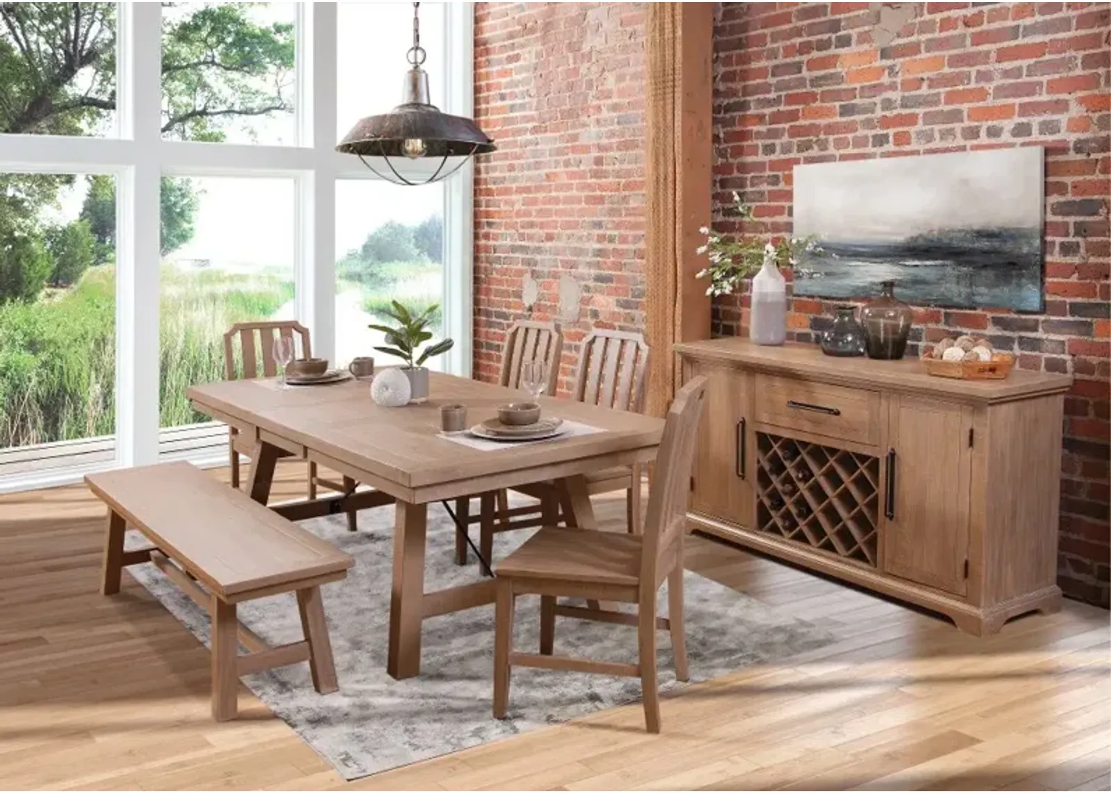 Beach House Natural 6 Piece Dining Set