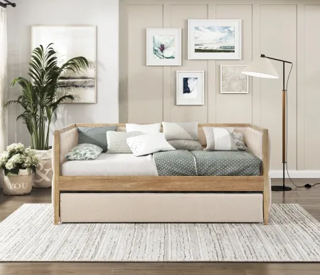Dearborn Oak Twin Daybed with Trundle