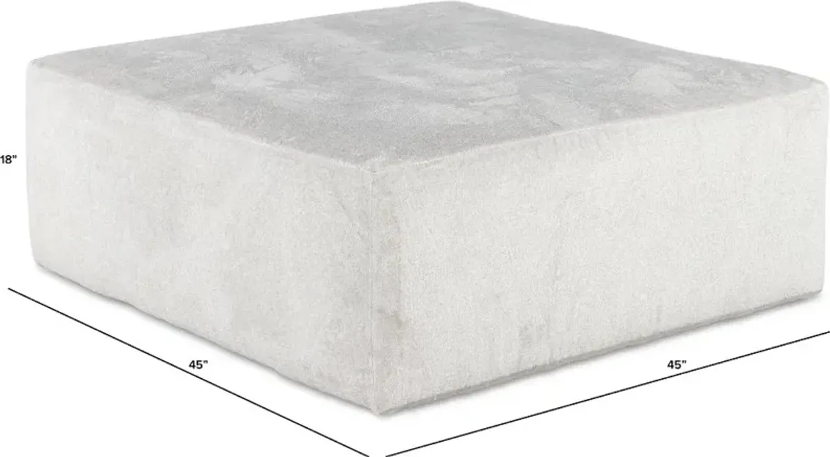 Titan Gray Cocktail Ottoman