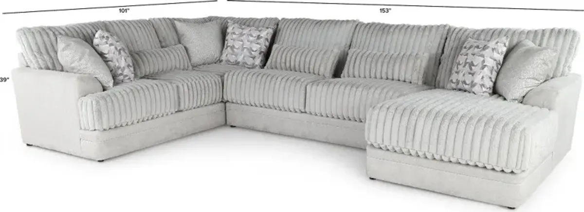 Titan Gray 3 Piece Sectional