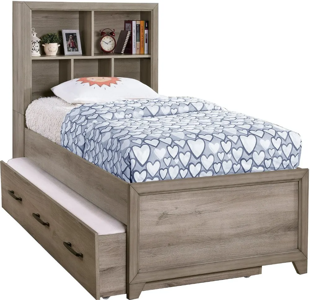 River Creek Natural Birch Twin Bed with Trundle