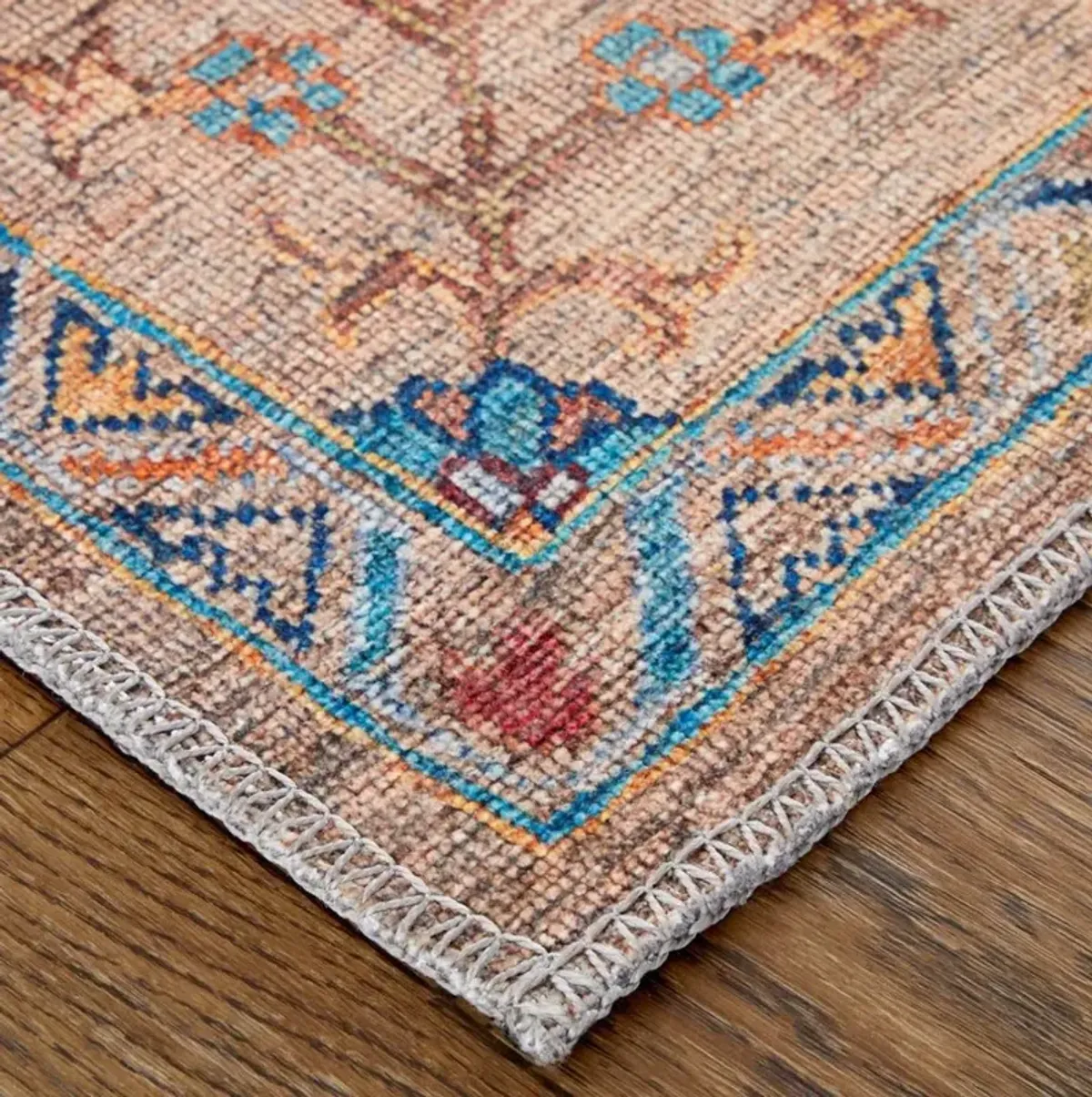 Rawlins 5 x 8 Beige Multicolor Antique Washable Area Rug