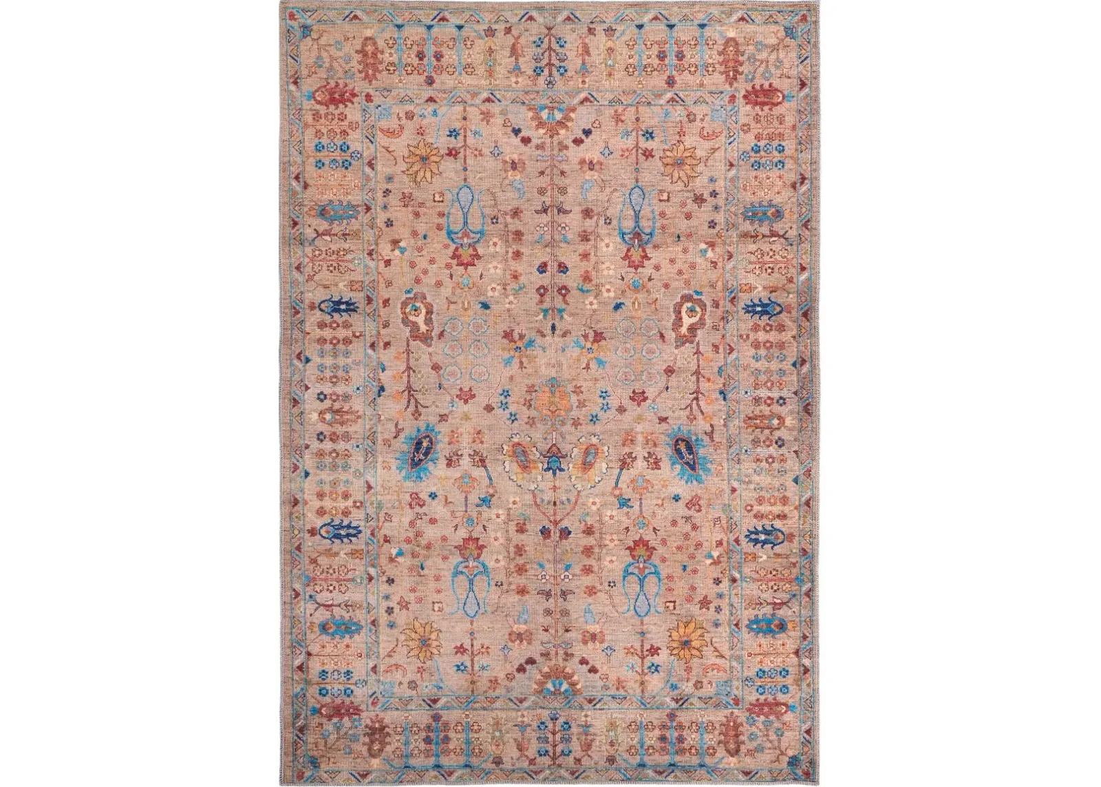 Rawlins 5 x 8 Beige Multicolor Antique Washable Area Rug