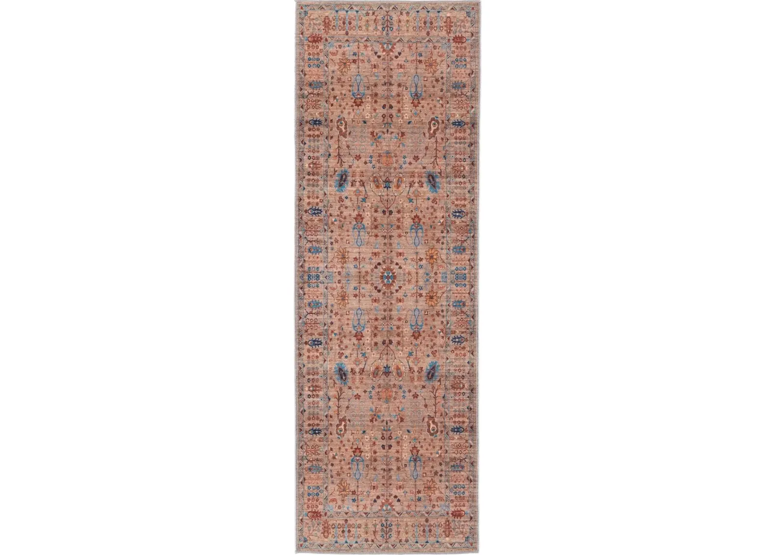 Rawlins 2 x 8 Beige Multicolor Antique Washable Runner Rug