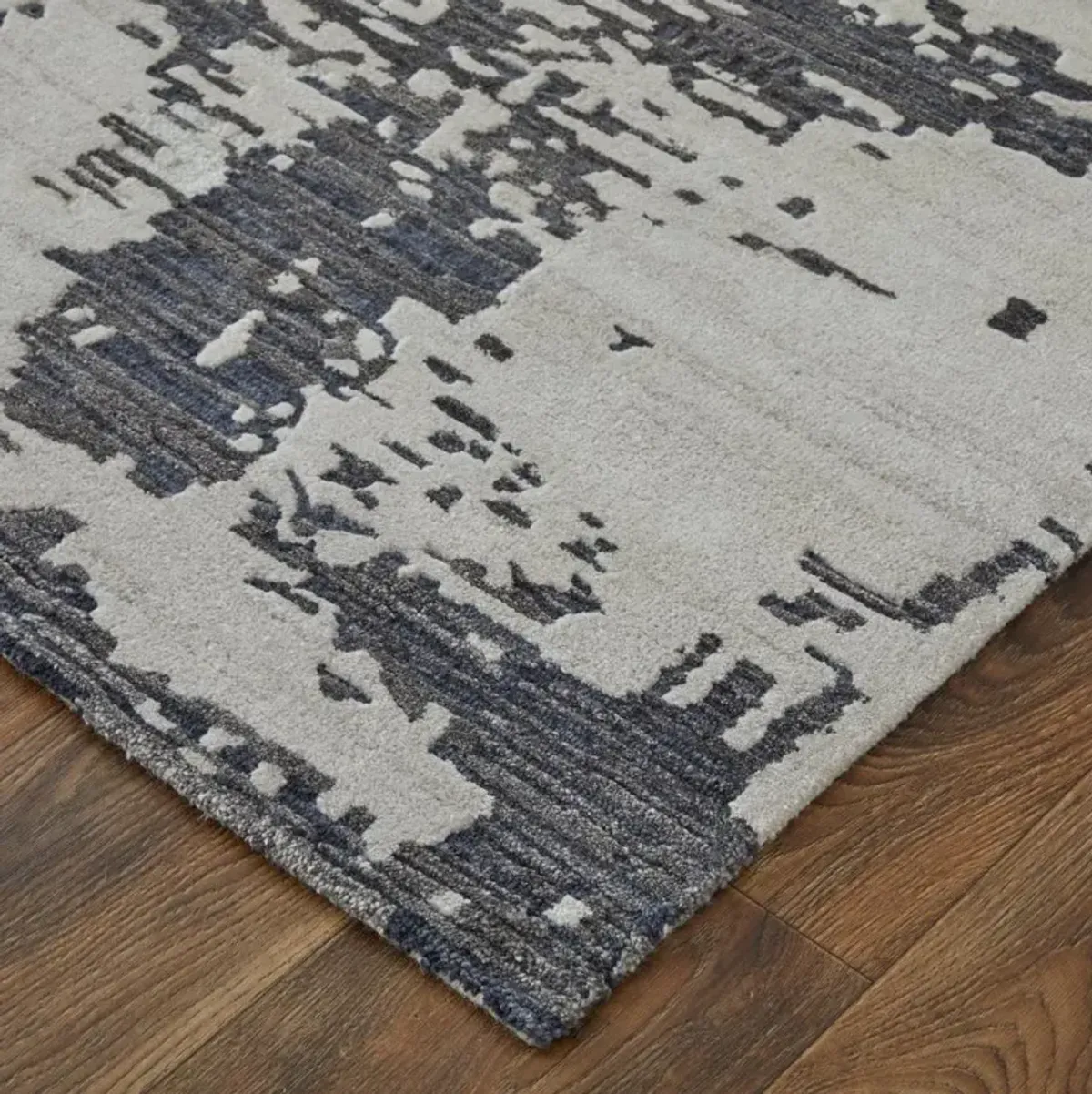 Zarah 8 x 10 Charcoal Ivory Abstract Area Rug