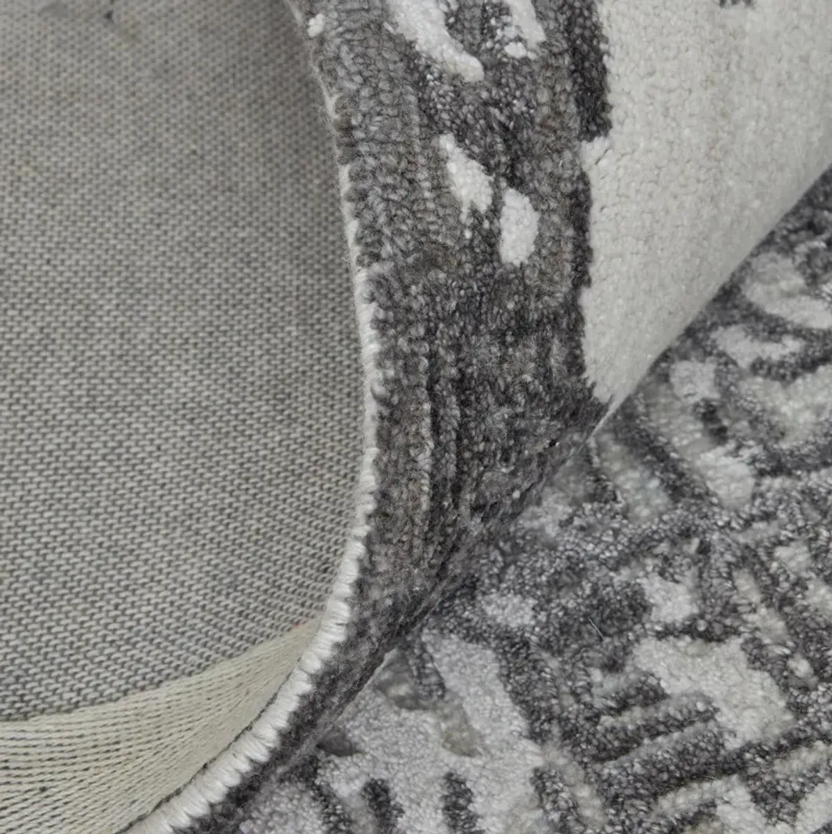 Zarah 8 x 10 Charcoal Ivory Abstract Area Rug