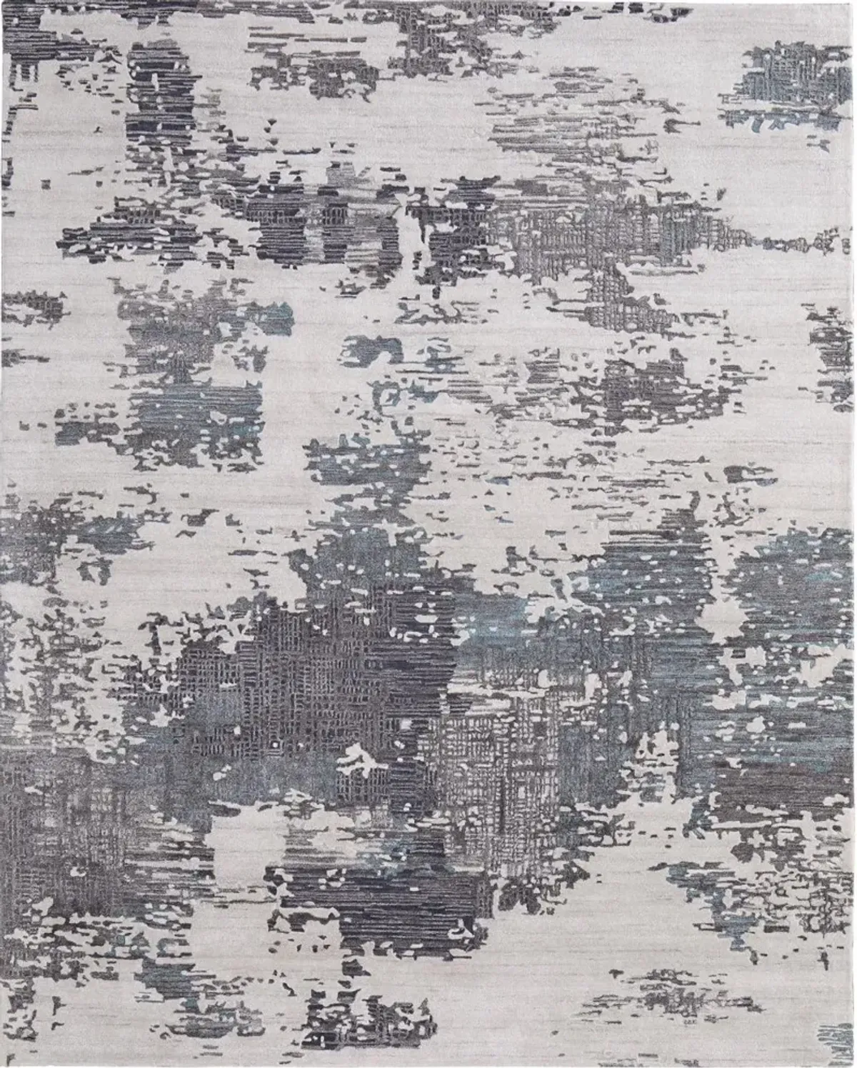 Zarah 8 x 10 Charcoal Ivory Abstract Area Rug