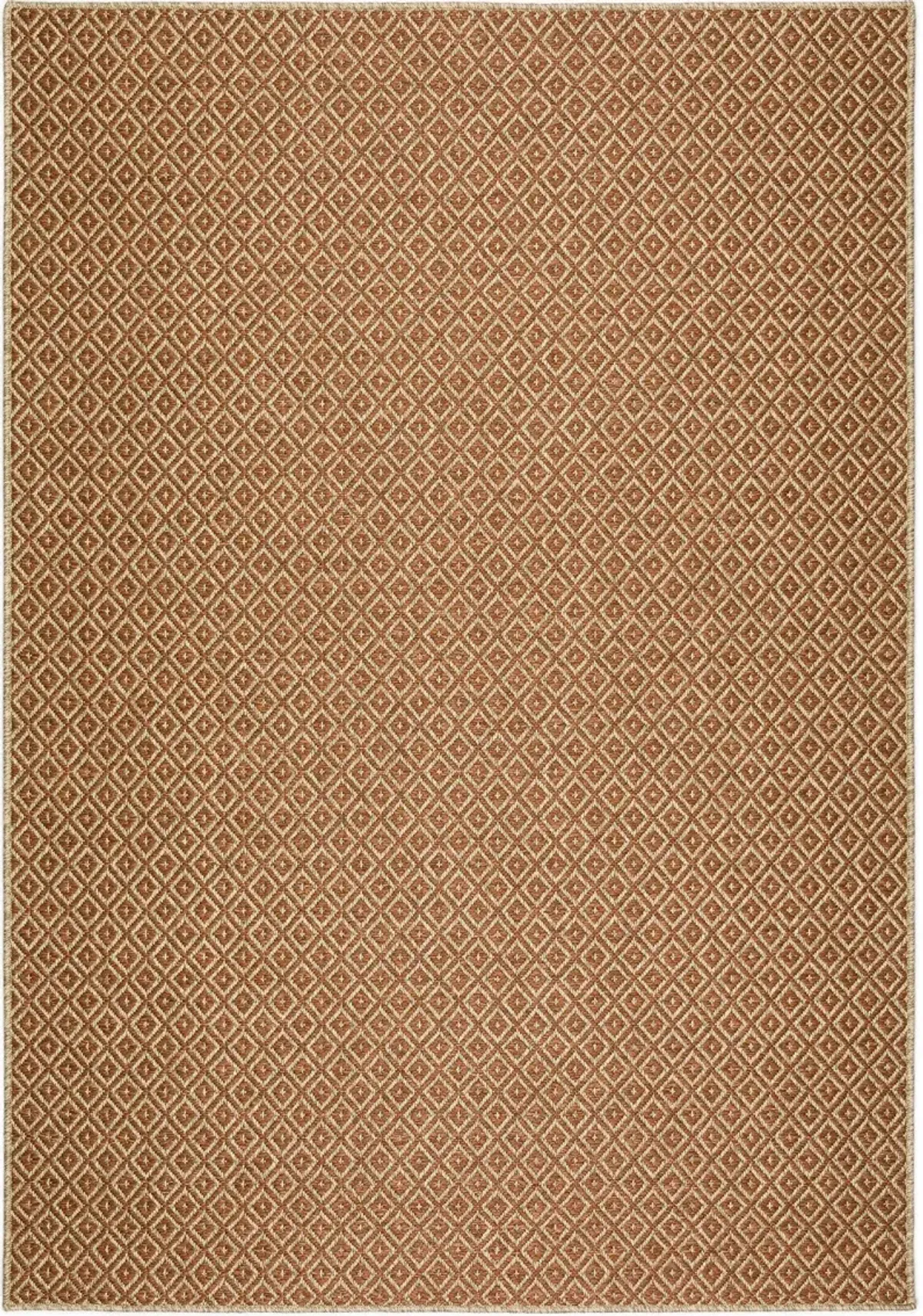 Bali 5 x 8 Diamond Paprika Outdoor Patio Rug