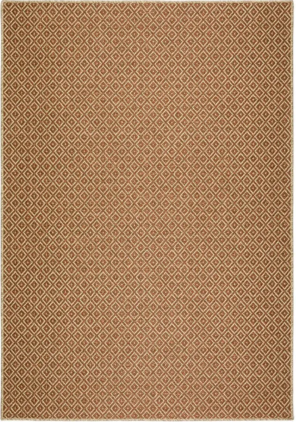Bali 5 x 8 Diamond Paprika Outdoor Patio Rug