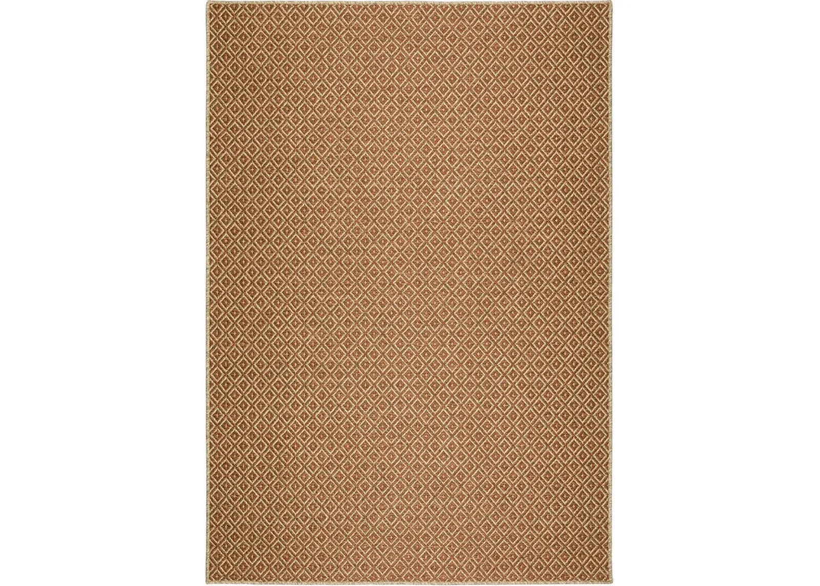 Bali 8 x 10 Diamond Paprika Outdoor Patio Rug