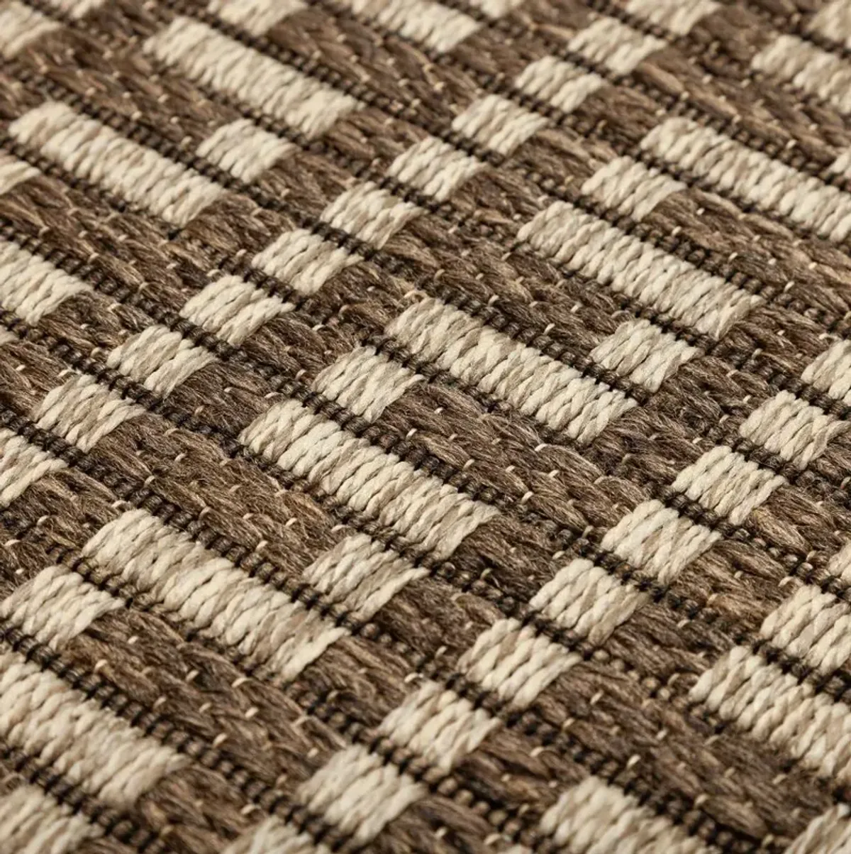 Bali 8 x 10 Egypt Key Brown Outdoor Patio Rug