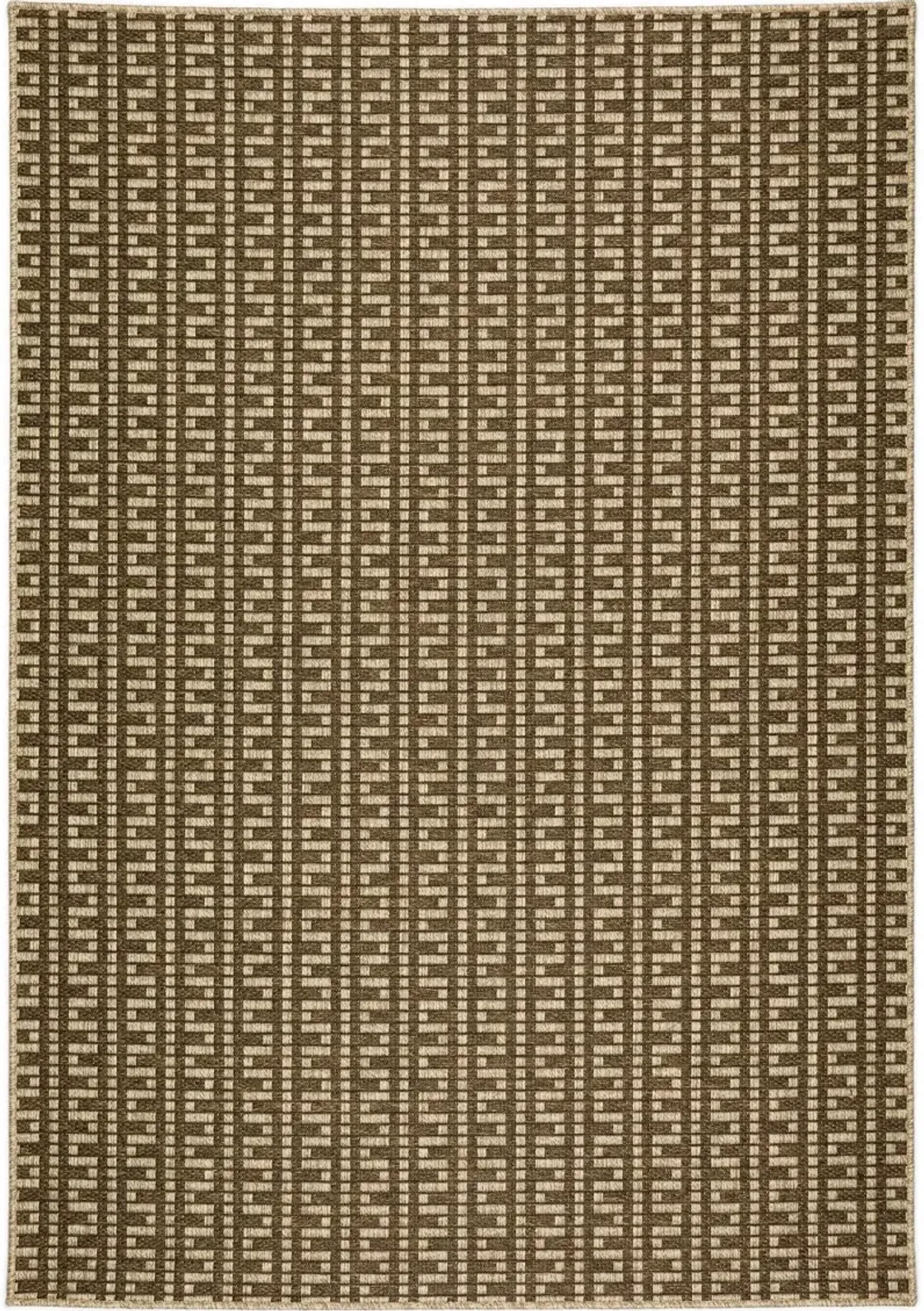 Bali 8 x 10 Egypt Key Brown Outdoor Patio Rug