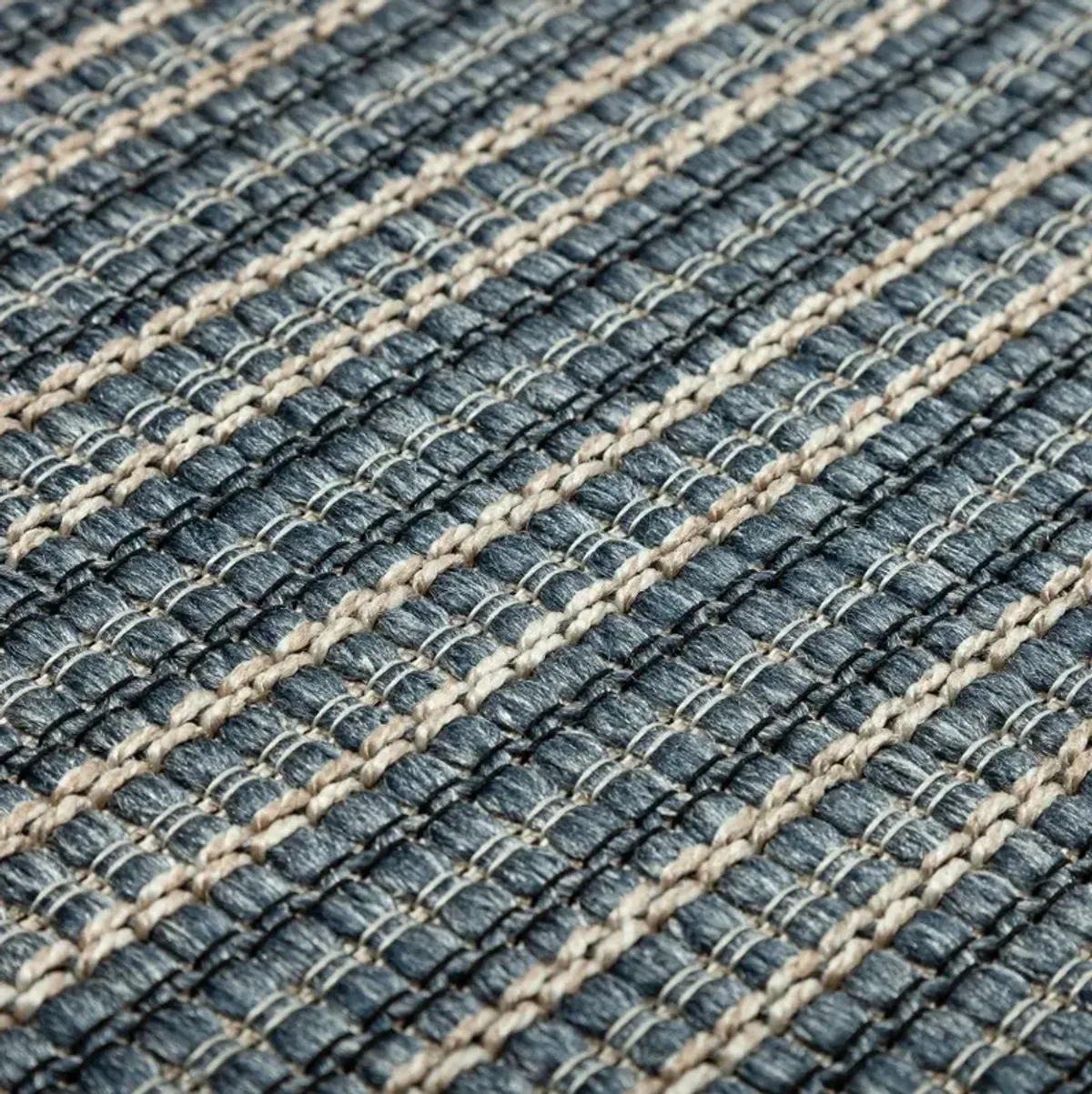 Bali 5 x 8 Denim Stripe Outdoor Patio Rug