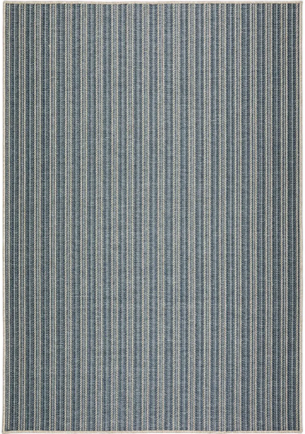 Bali 8 x 10 Denim Stripe Outdoor Patio Rug