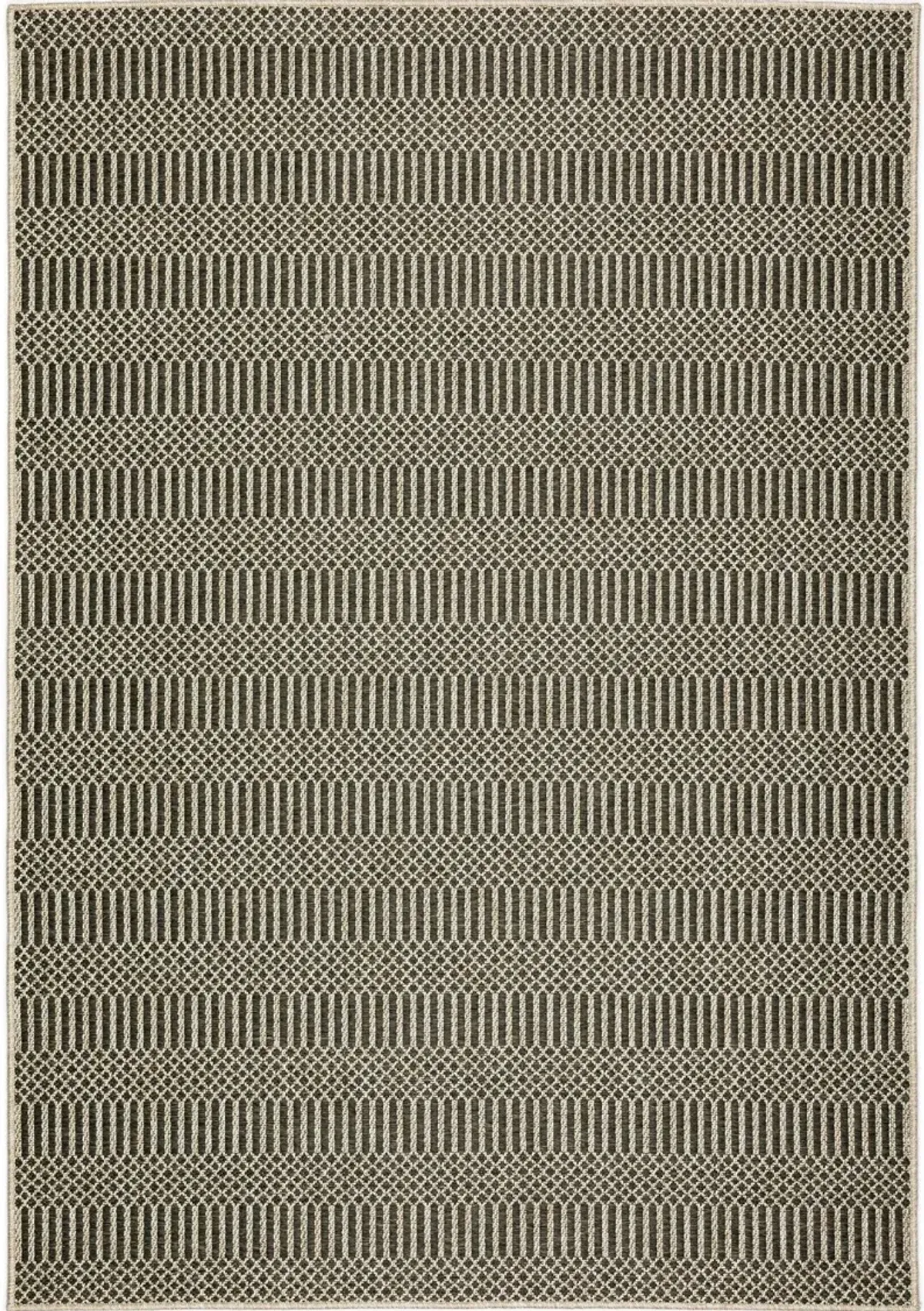 Bali 8 x 10 Grasse Charcoal Outdoor Patio Rug