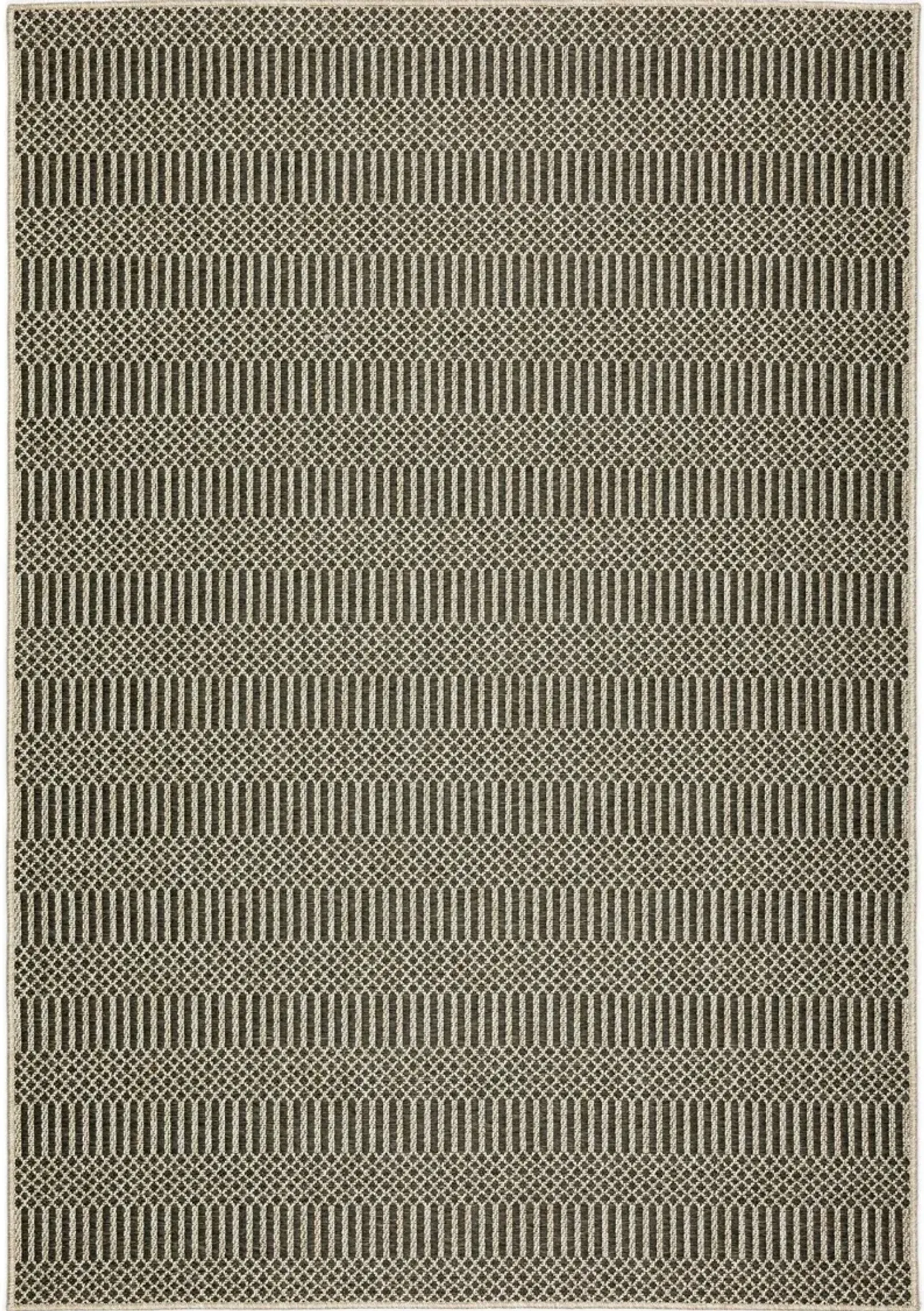 Bali 8 x 10 Grasse Charcoal Outdoor Patio Rug