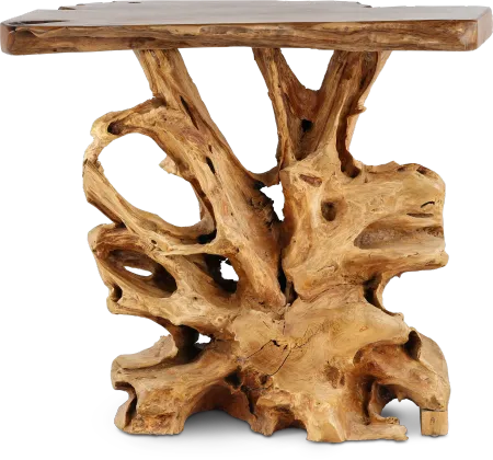 Rustic Natural Teak Root Bar Table