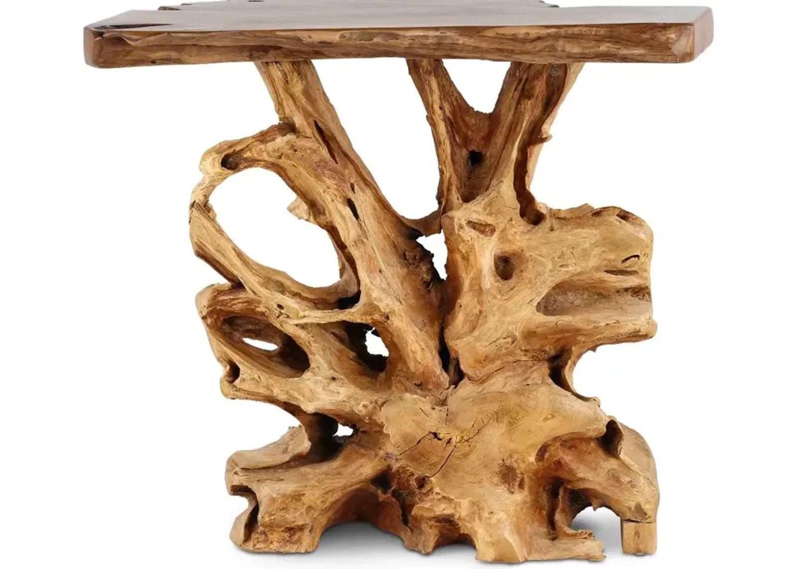 Rustic Natural Teak Root Bar Table