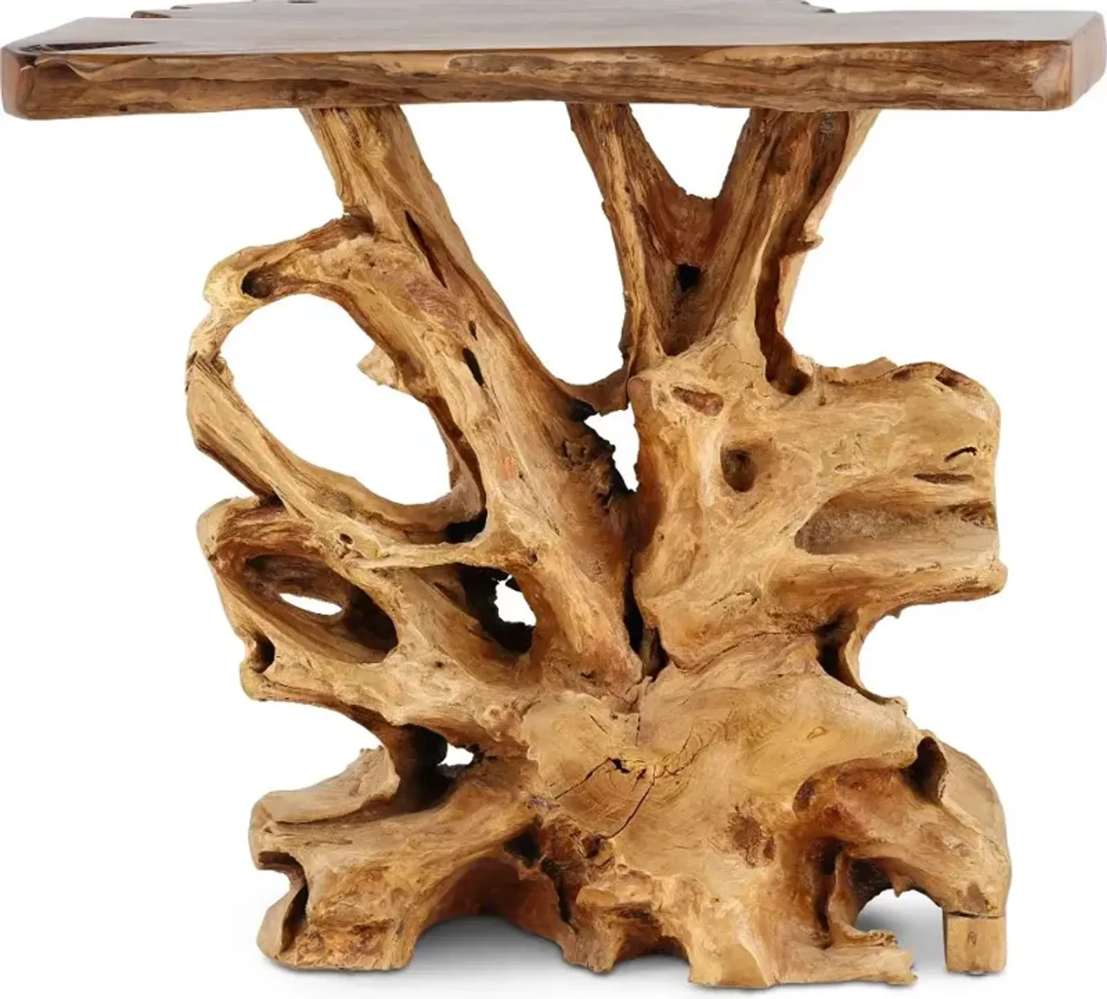 Rustic Natural Teak Root Bar Table