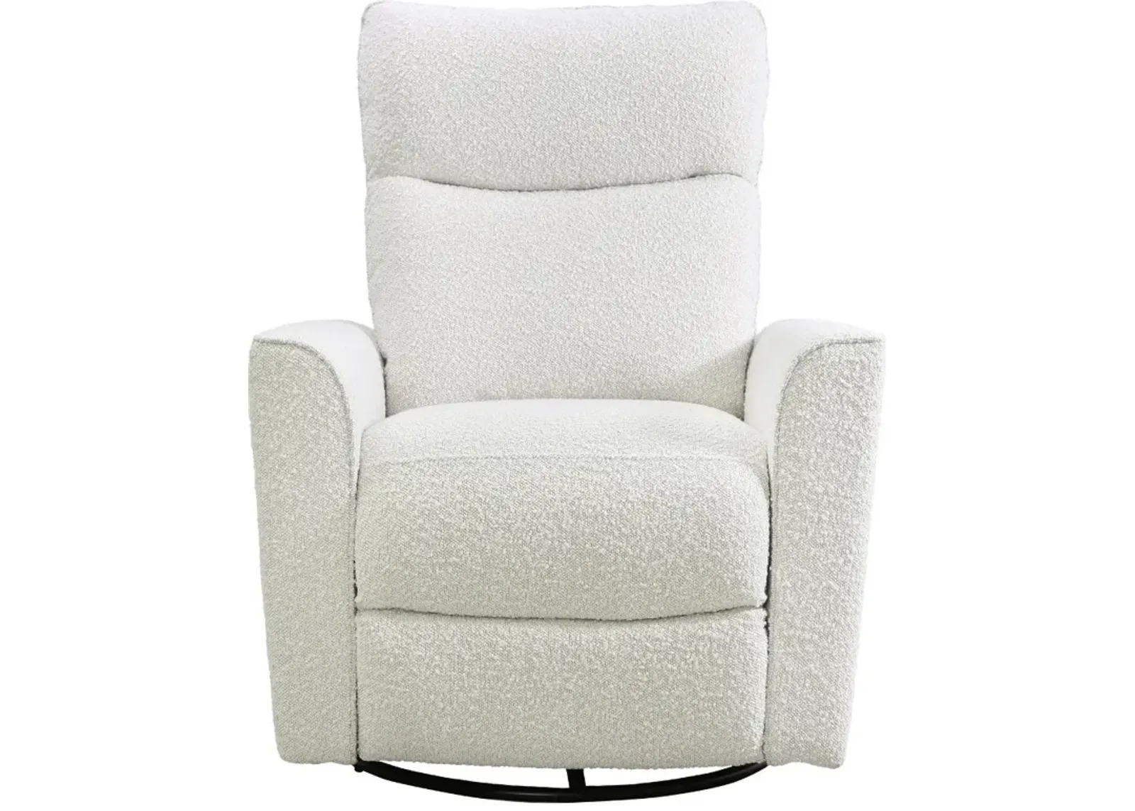 Soho White Boucle Comfort Swivel Glider