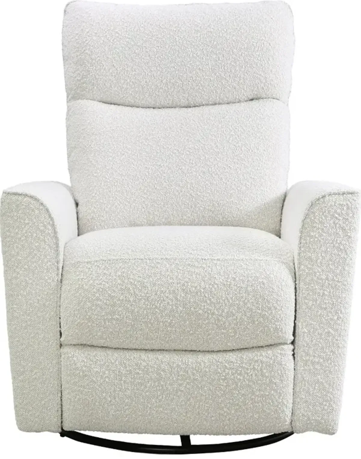 Soho White Boucle Comfort Swivel Glider