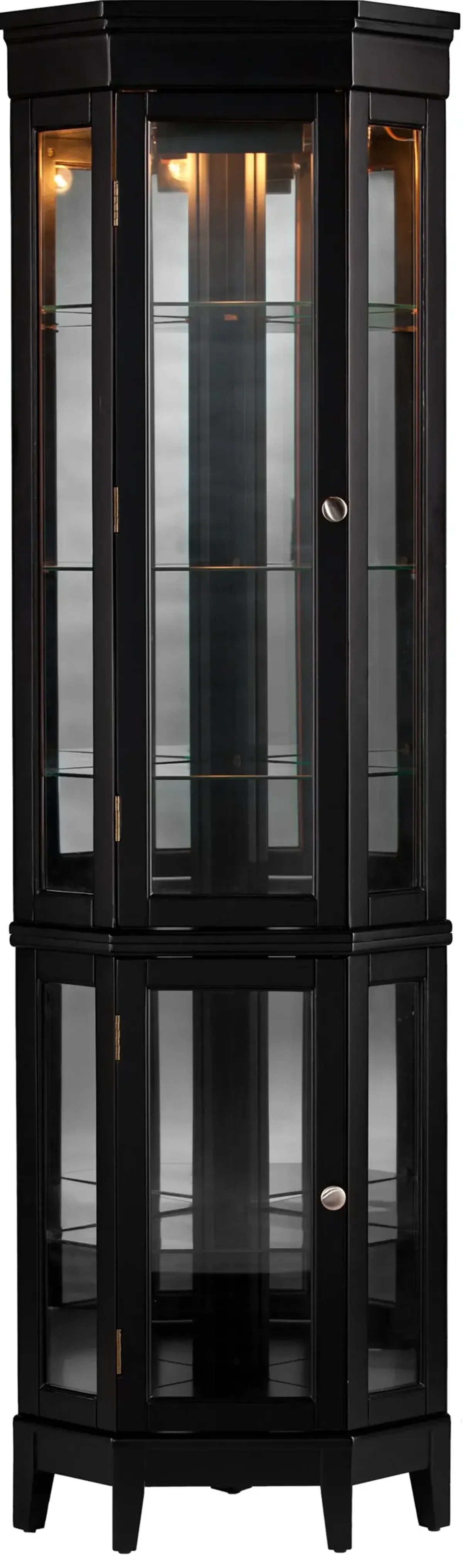 Essex Black Corner Curio Cabinet