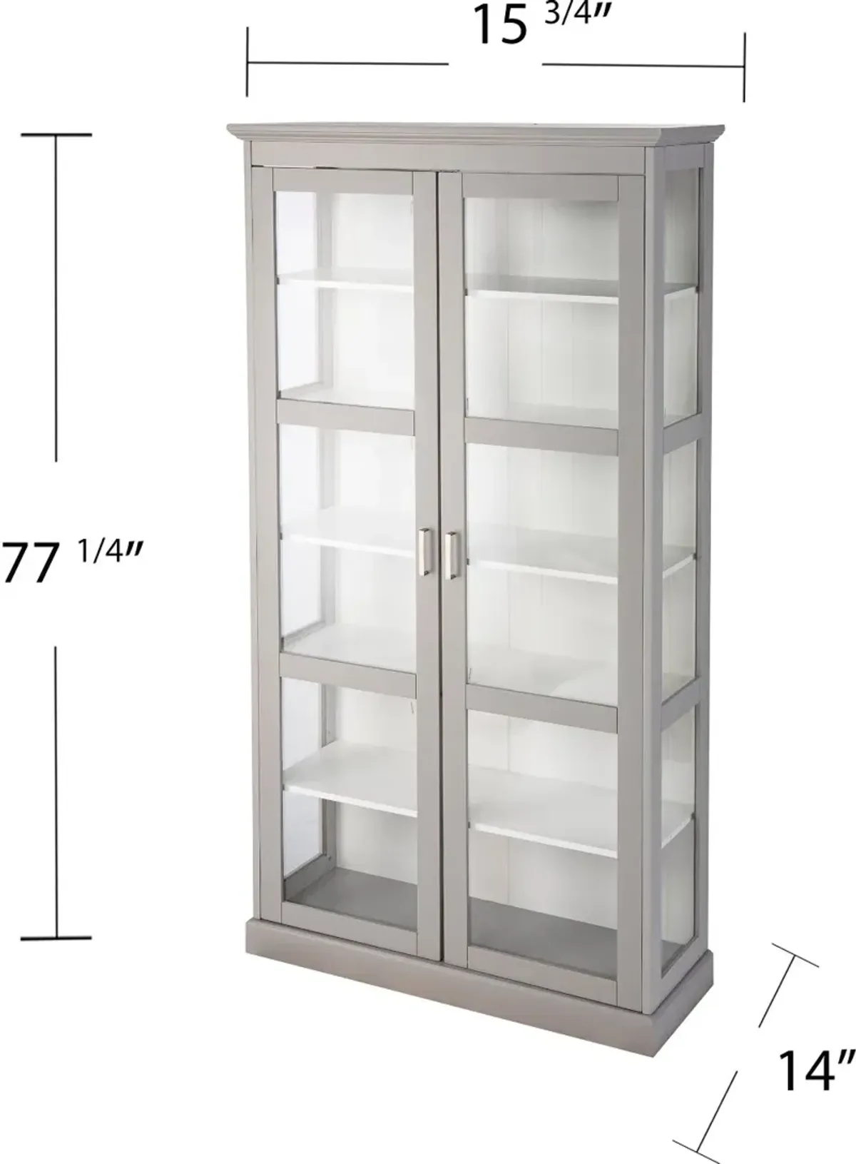 Bardonton Tall Gray Curio Cabinet