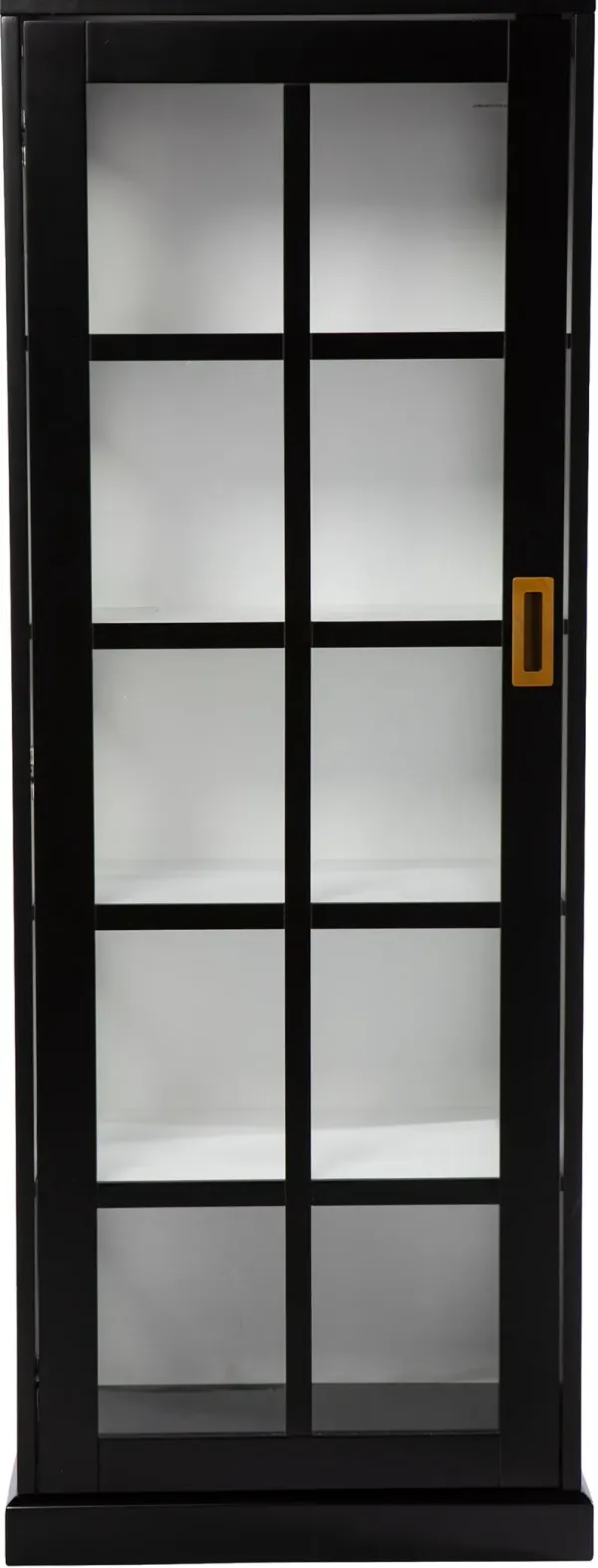 Burland Tall Black Curio Cabinet