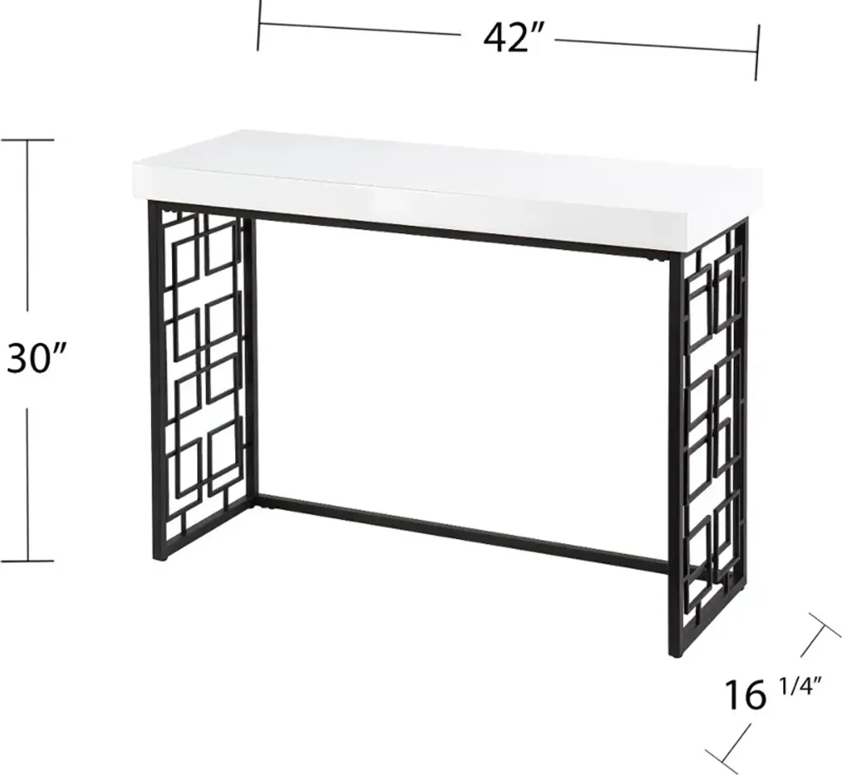 Mavden Black & White Console Table