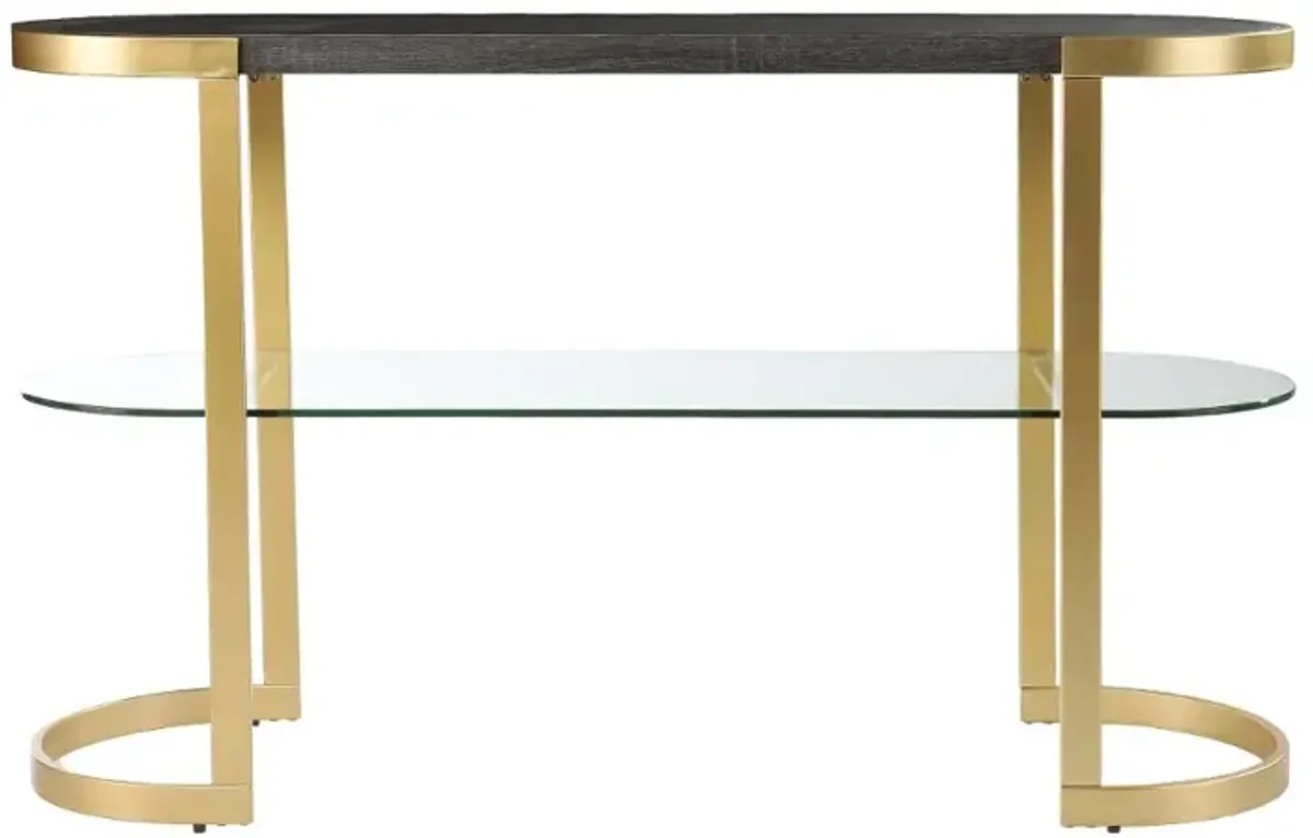 Otsento Gold and Ebony Console Table