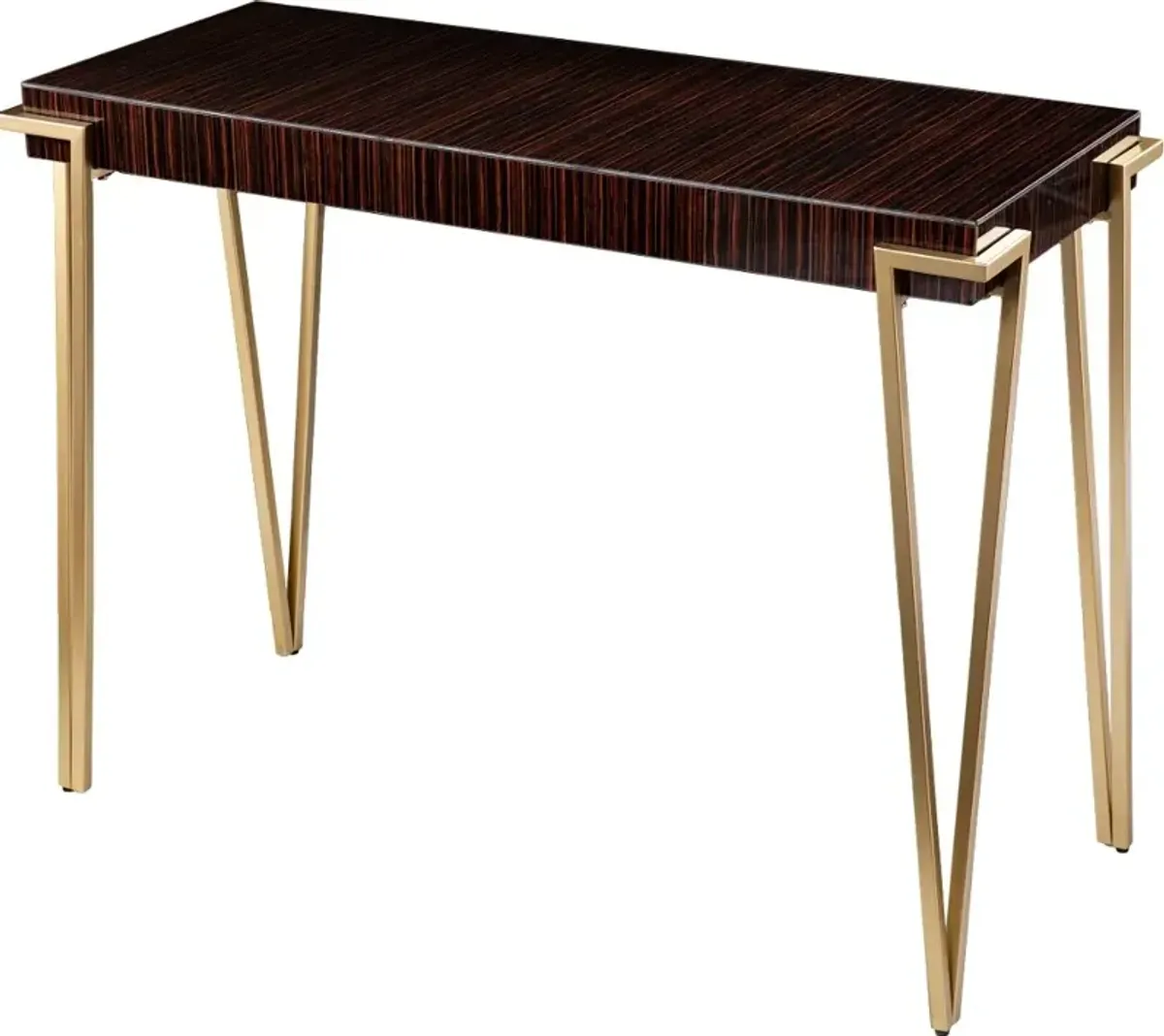 Brodkirk Brown & Gold Console Table