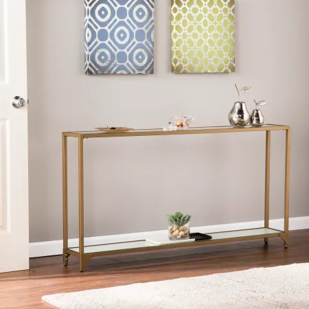 Bergen Narrow Gold Metal Console Table