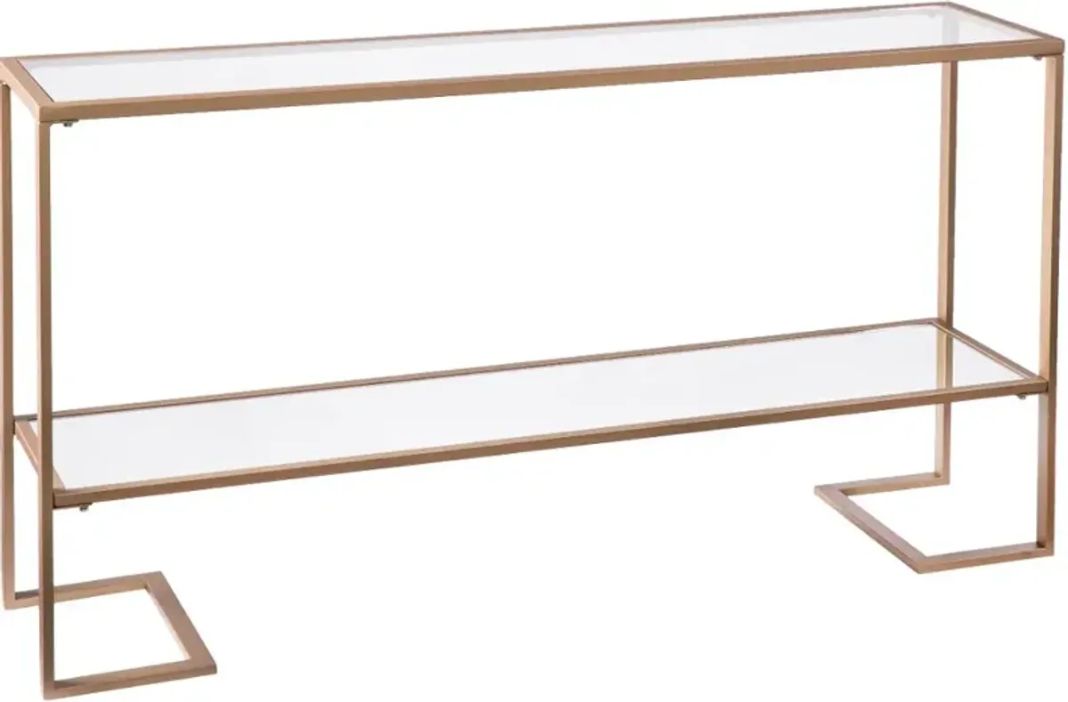 Horten Gold Narrow Console Table