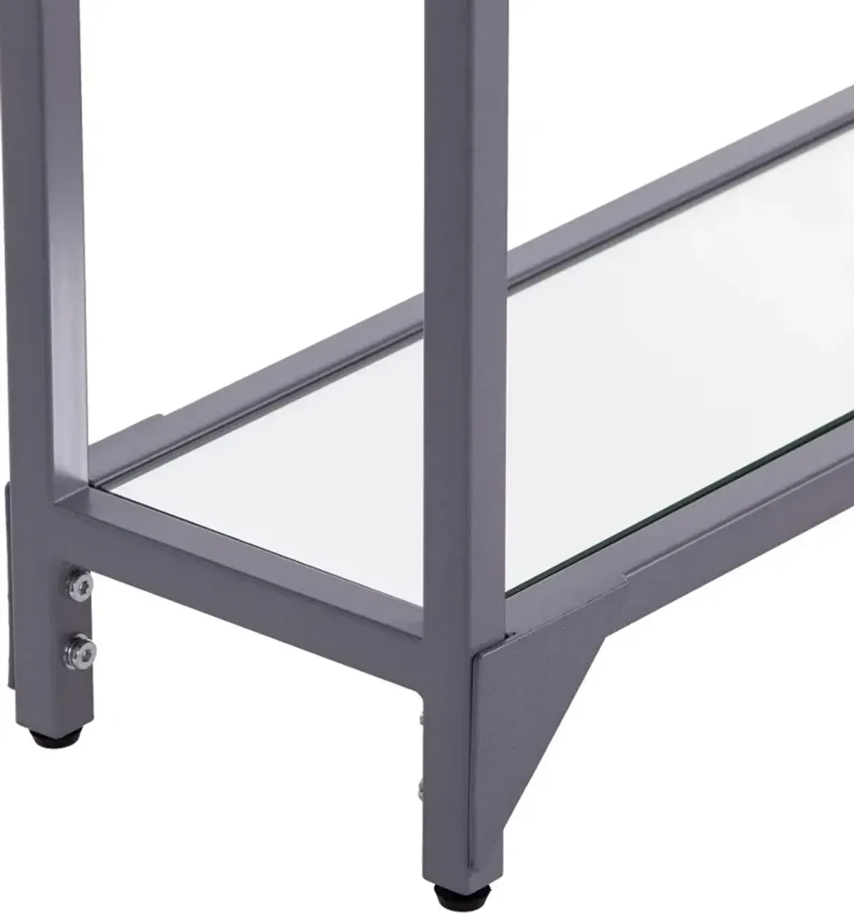 Bergen Narrow Silver Metal Console Table