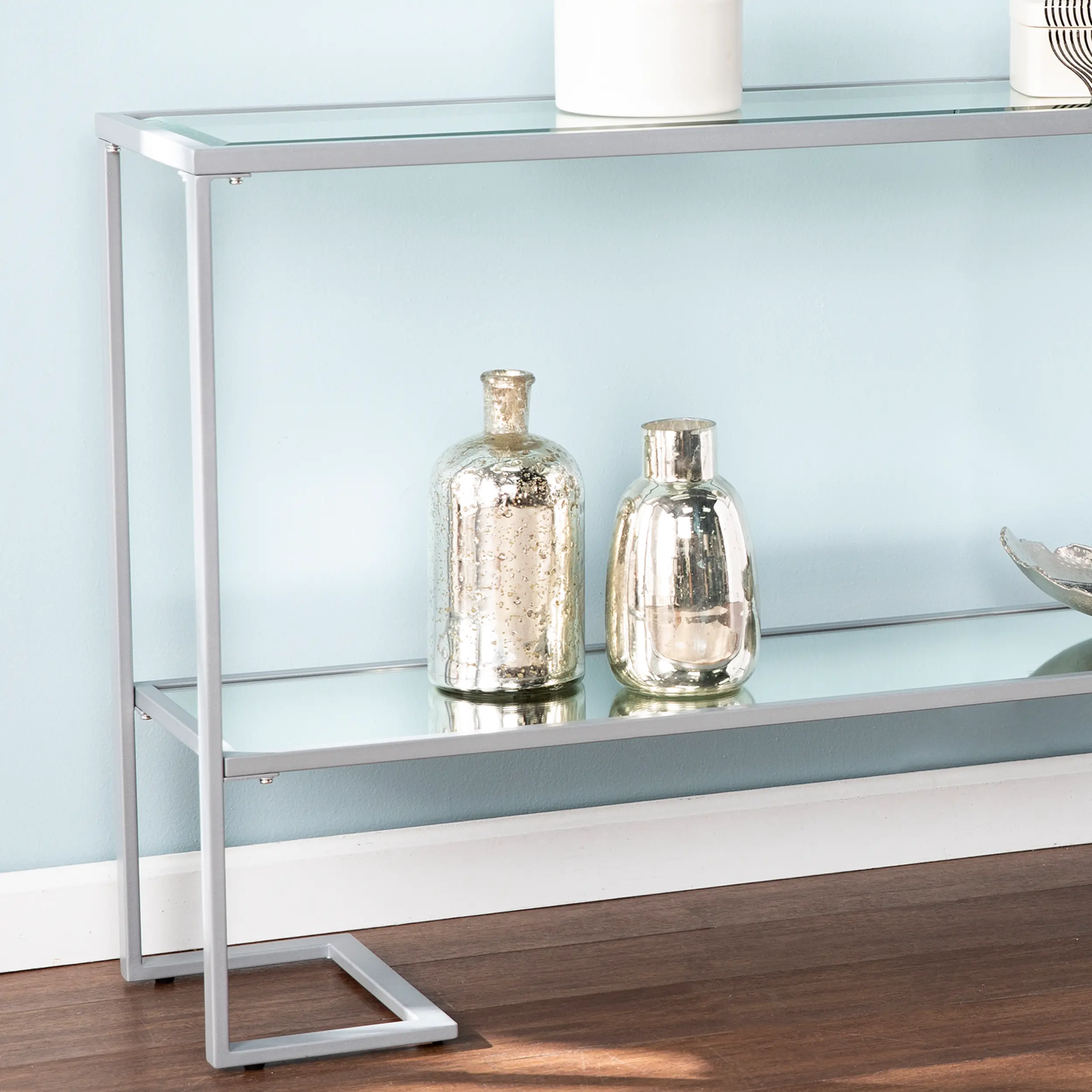 Horten Silver Narrow Console Table