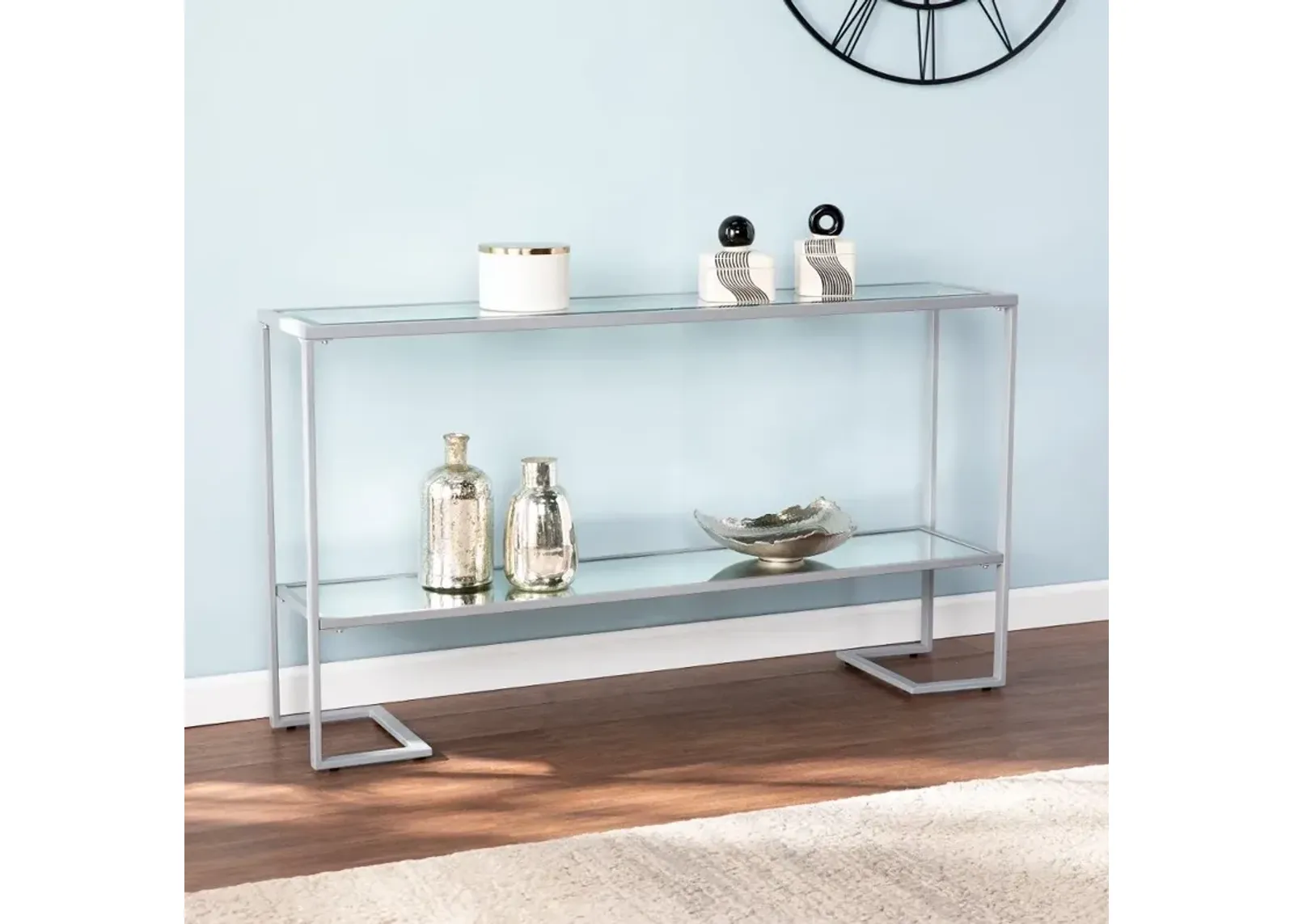 Horten Silver Narrow Console Table