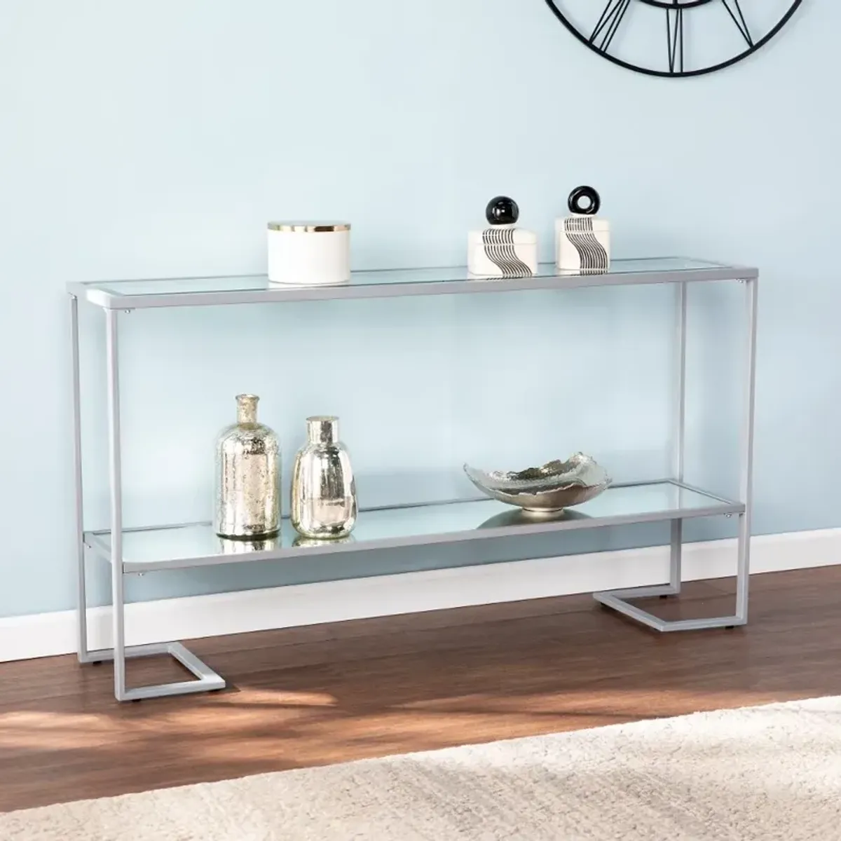 Horten Silver Narrow Console Table