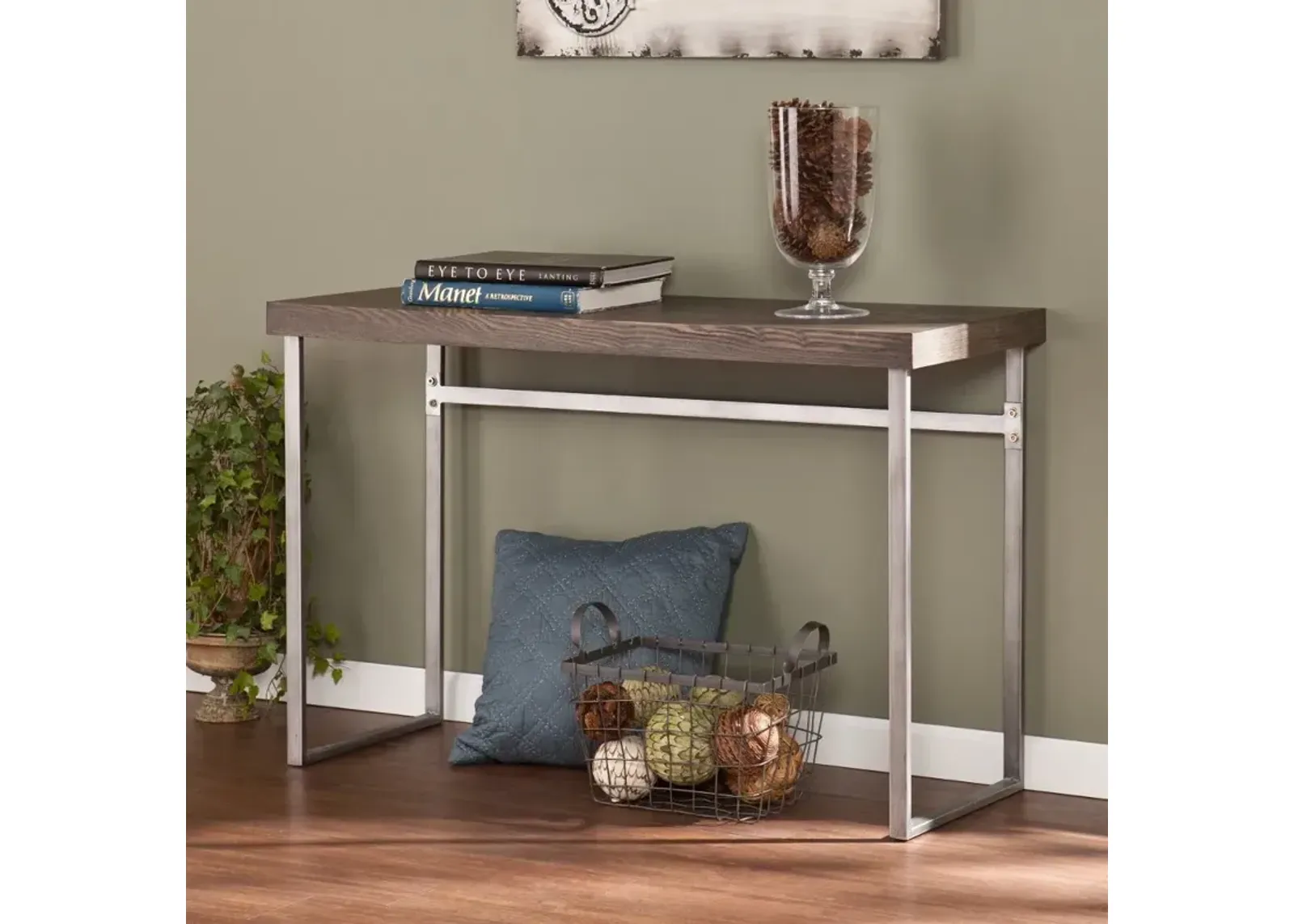 Nolan Brown & Silver Console Table